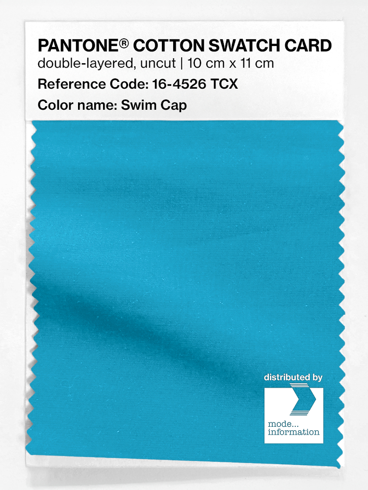 Product image 1 of the product “PANTONE® COTTON SWATCH CARD 16-4526 TCX Swim Cap ”