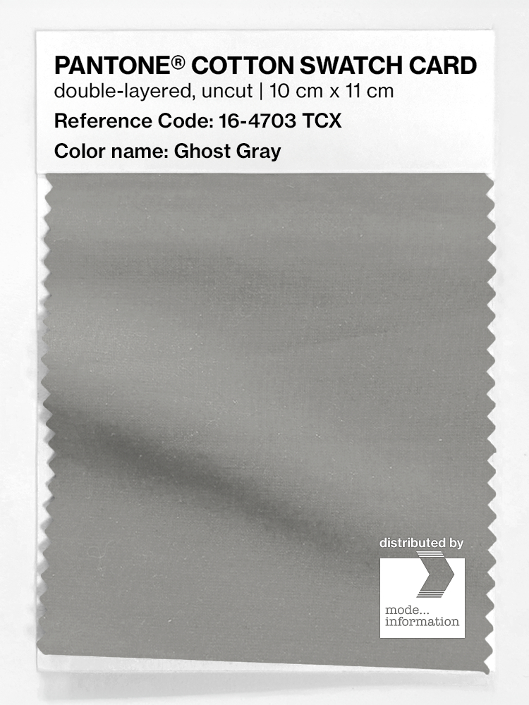 Product image 1 of the product “PANTONE® COTTON SWATCH CARD 16-4703 TCX Ghost Gray ”