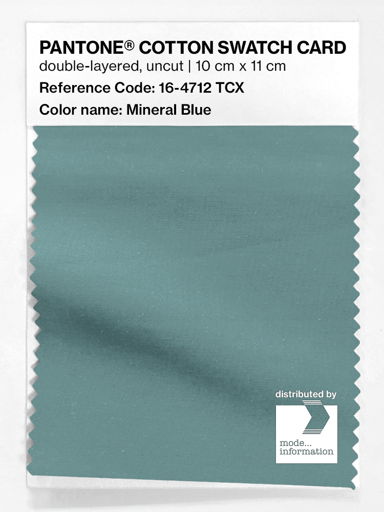 Product image 1 of the product “PANTONE® COTTON SWATCH CARD 16-4712 TCX Mineral Blue ”