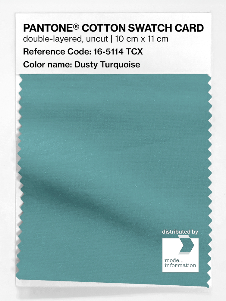 Product image 1 of the product “PANTONE® COTTON SWATCH CARD 16-5114 TCX Dusty Turquoise ”