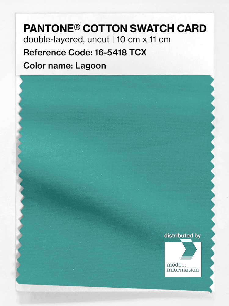Product image 1 of the product “PANTONE® COTTON SWATCH CARD 16-5418 TCX Lagoon ”