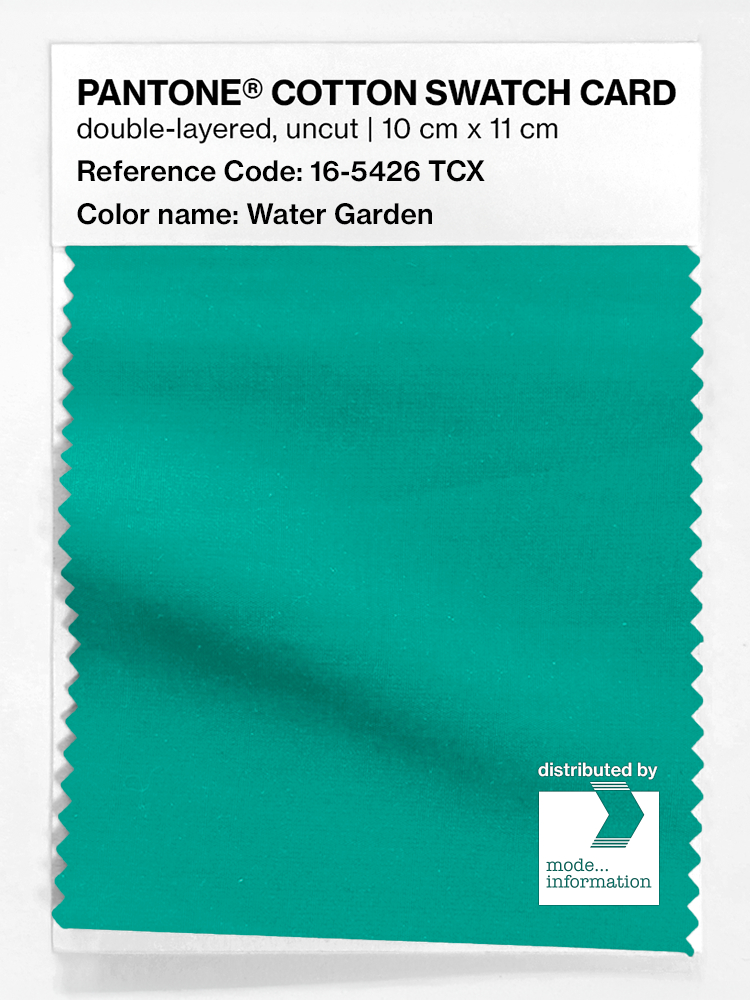 Product image 1 of the product “PANTONE® COTTON SWATCH CARD 16-5426 TCX Water Garden ”