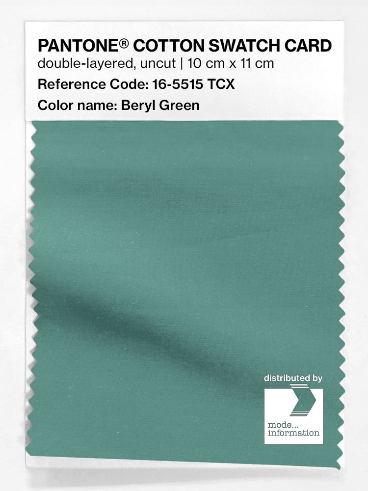 Product image 1 of the product “PANTONE® COTTON SWATCH CARD 16-5515 TCX Beryl Green ”