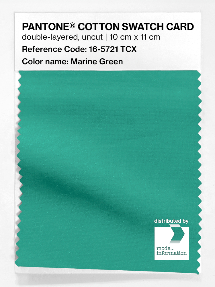 Product image 1 of the product “PANTONE® COTTON SWATCH CARD 16-5721 TCX Marine Green ”