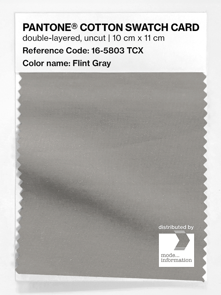 Product image 1 of the product “PANTONE® COTTON SWATCH CARD 16-5803 TCX Flint Gray ”