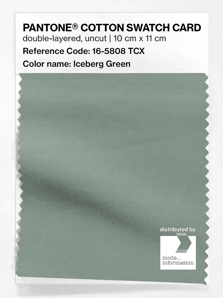 Product image 1 of the product “PANTONE® COTTON SWATCH CARD 16-5808 TCX Iceberg Green ”
