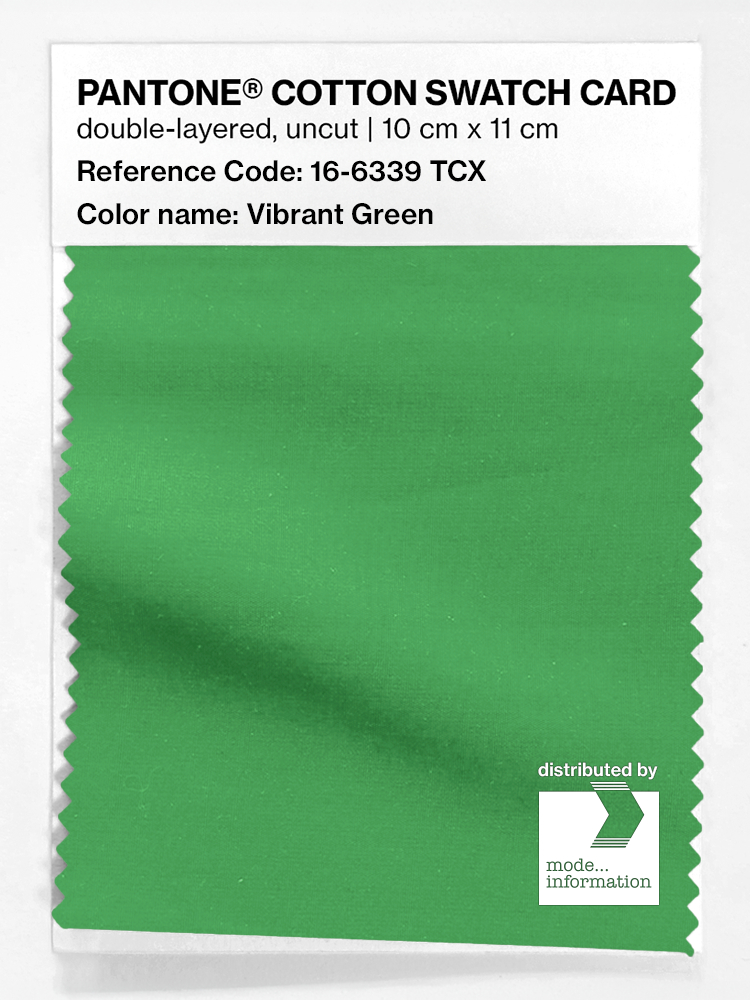 Artikelbild 1 des Artikels “PANTONE® COTTON SWATCH CARD 16-6339 TCX Vibrant Green “