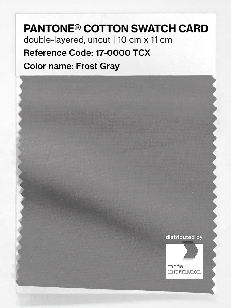 Product image 1 of the product “PANTONE® COTTON SWATCH CARD 17-0000 TCX Frost Gray ”