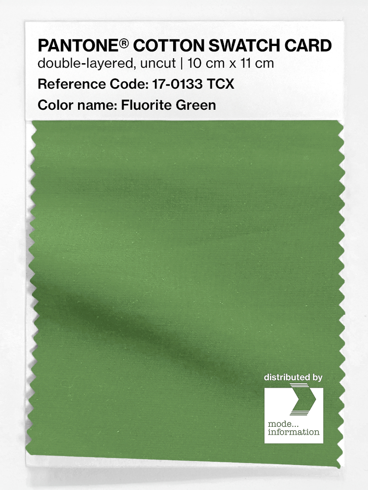 Product image 1 of the product “PANTONE® COTTON SWATCH CARD 17-0133 TCX Fluorite Green ”