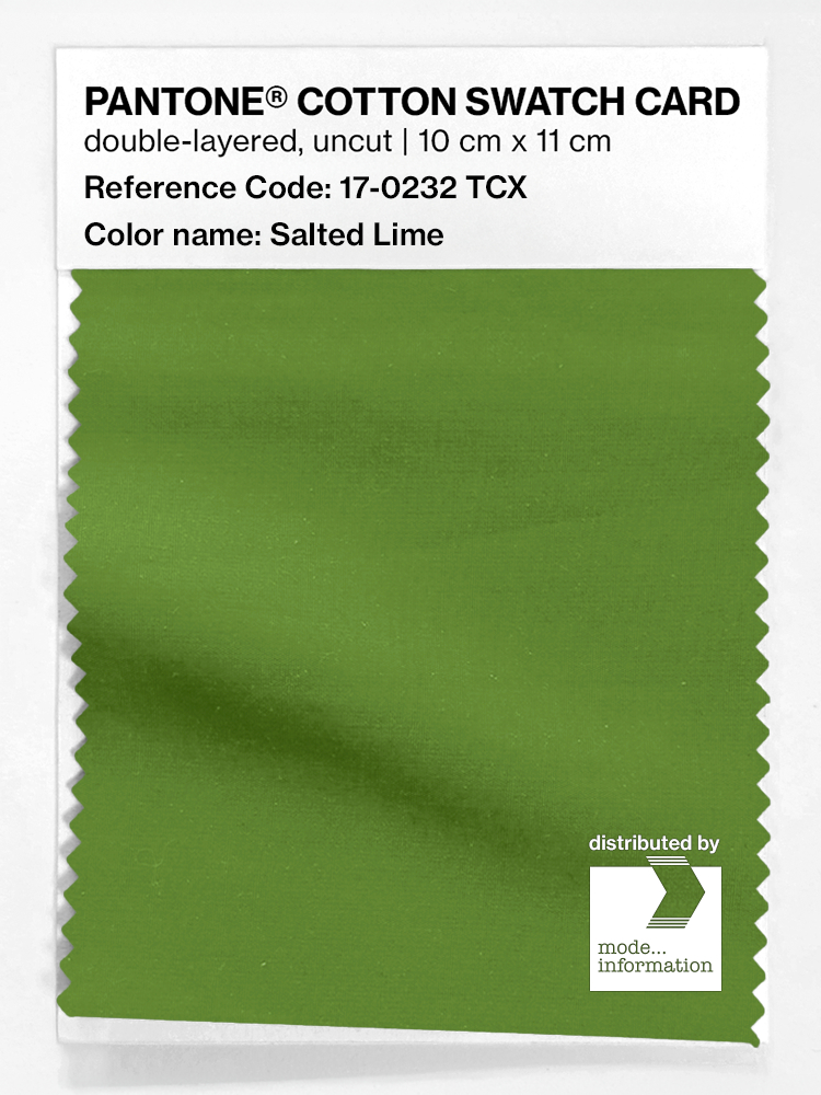 Product image 1 of the product “PANTONE® COTTON SWATCH CARD 17-0232 TCX Salted Lime ”