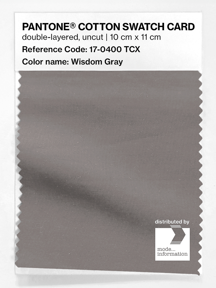 Product image 1 of the product “PANTONE® COTTON SWATCH CARD 17-0400 TCX Wisdom Gray ”