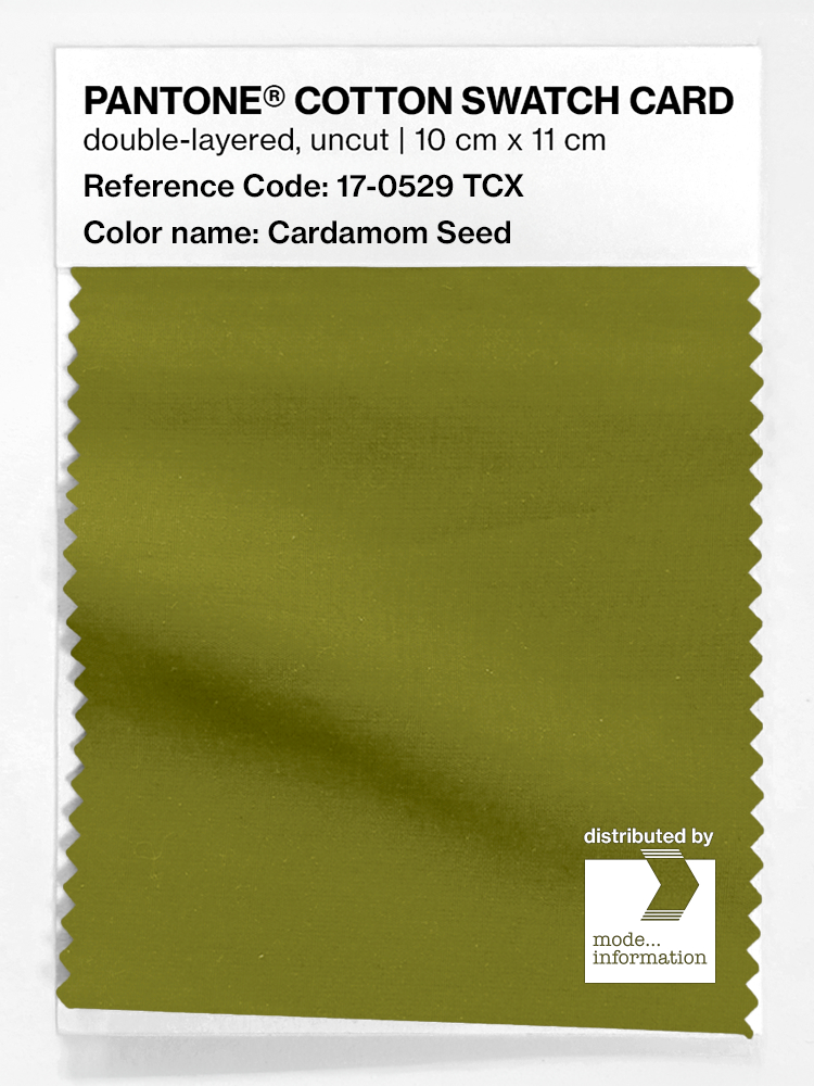 Product image 1 of the product “PANTONE® COTTON SWATCH CARD 17-0529 TCX Cardamom Seed ”