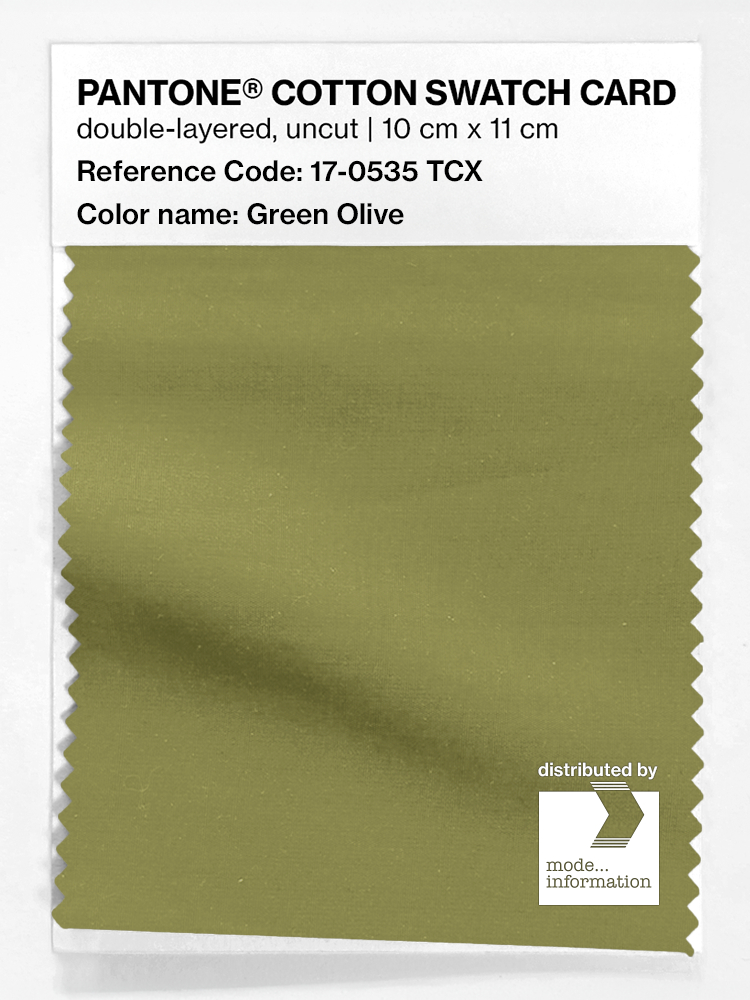 Product image 1 of the product “PANTONE® COTTON SWATCH CARD 17-0535 TCX Green Olive ”