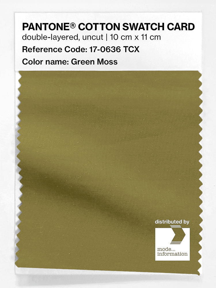 Product image 1 of the product “PANTONE® COTTON SWATCH CARD 17-0636 TCX Green Moss ”