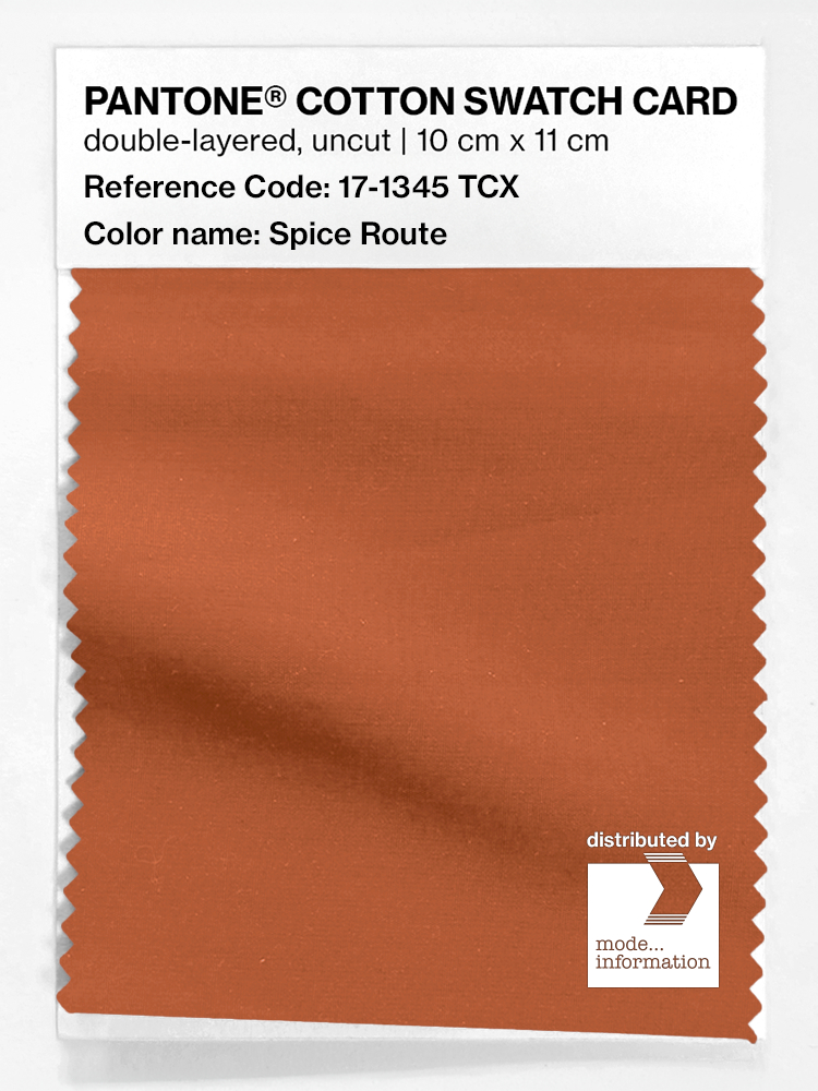 Product image 1 of the product “PANTONE® COTTON SWATCH CARD 17-1345 TCX Spice Route ”