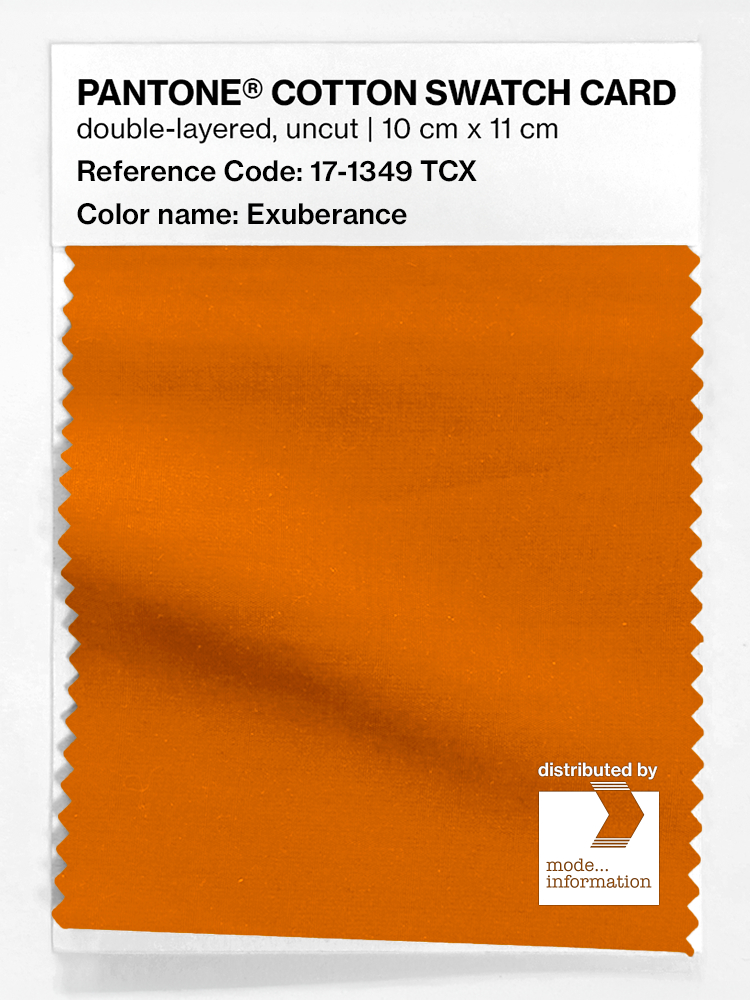 Product image 1 of the product “PANTONE® COTTON SWATCH CARD 17-1349 TCX Exuberance ”