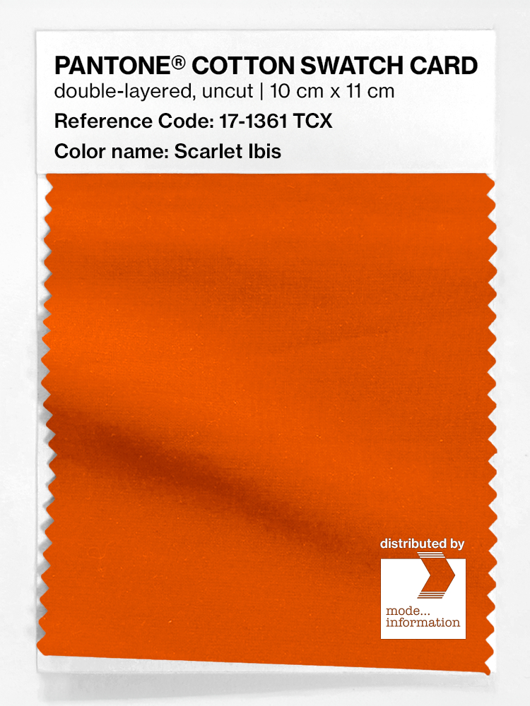 Product image 1 of the product “PANTONE® COTTON SWATCH CARD 17-1361 TCX Scarlet Ibis ”
