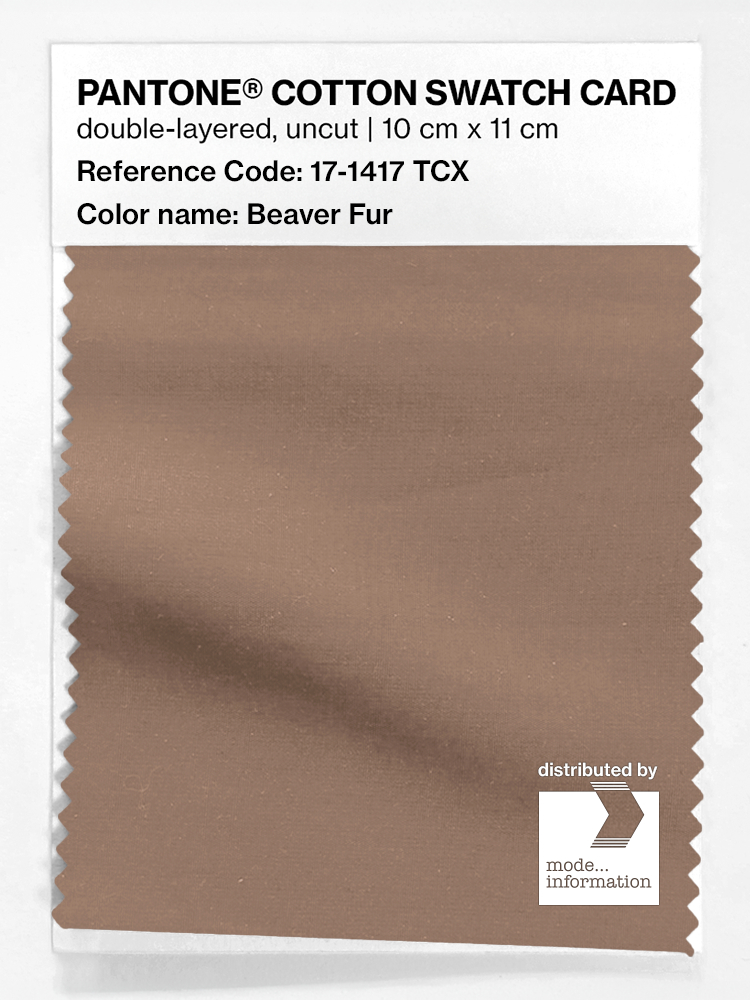 Product image 1 of the product “PANTONE® COTTON SWATCH CARD 17-1417 TCX Beaver Fur ”
