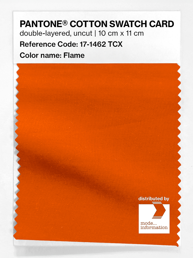Product image 1 of the product “PANTONE® COTTON SWATCH CARD 17-1462 TCX Flame ”