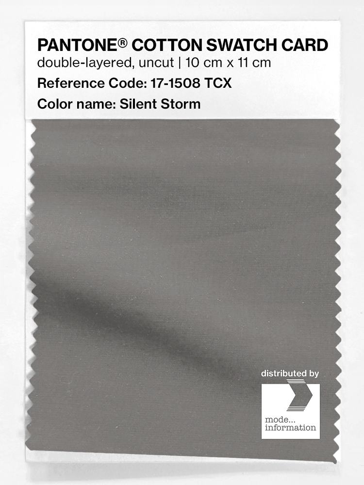 Product image 1 of the product “PANTONE® COTTON SWATCH CARD 17-1508 TCX Silent Storm ”