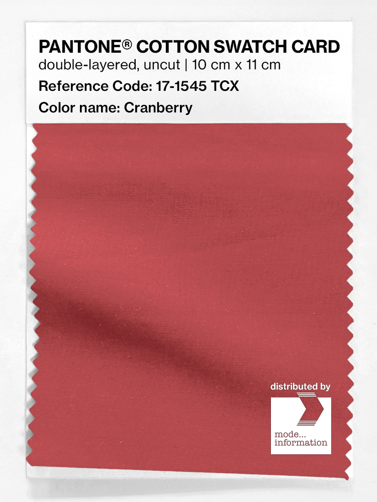 Product image 1 of the product “PANTONE® COTTON SWATCH CARD 17-1545 TCX Cranberry ”