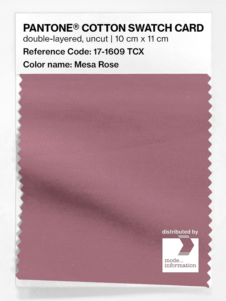 Product image 1 of the product “PANTONE® COTTON SWATCH CARD 17-1609 TCX Mesa Rose ”
