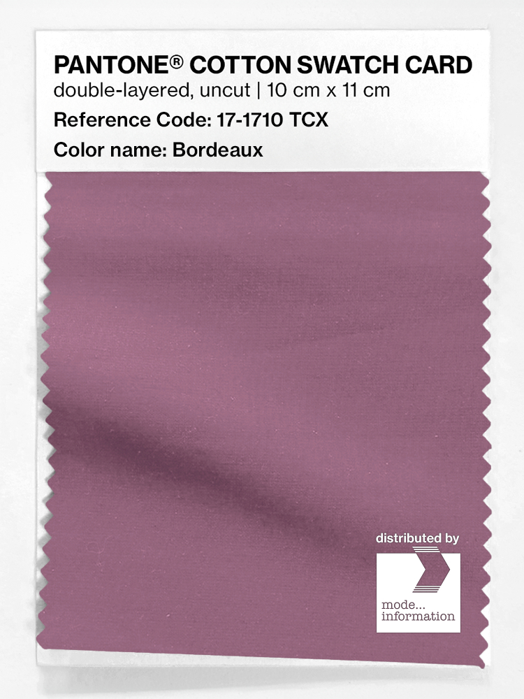 Product image 1 of the product “PANTONE® COTTON SWATCH CARD 17-1710 TCX Bordeaux ”
