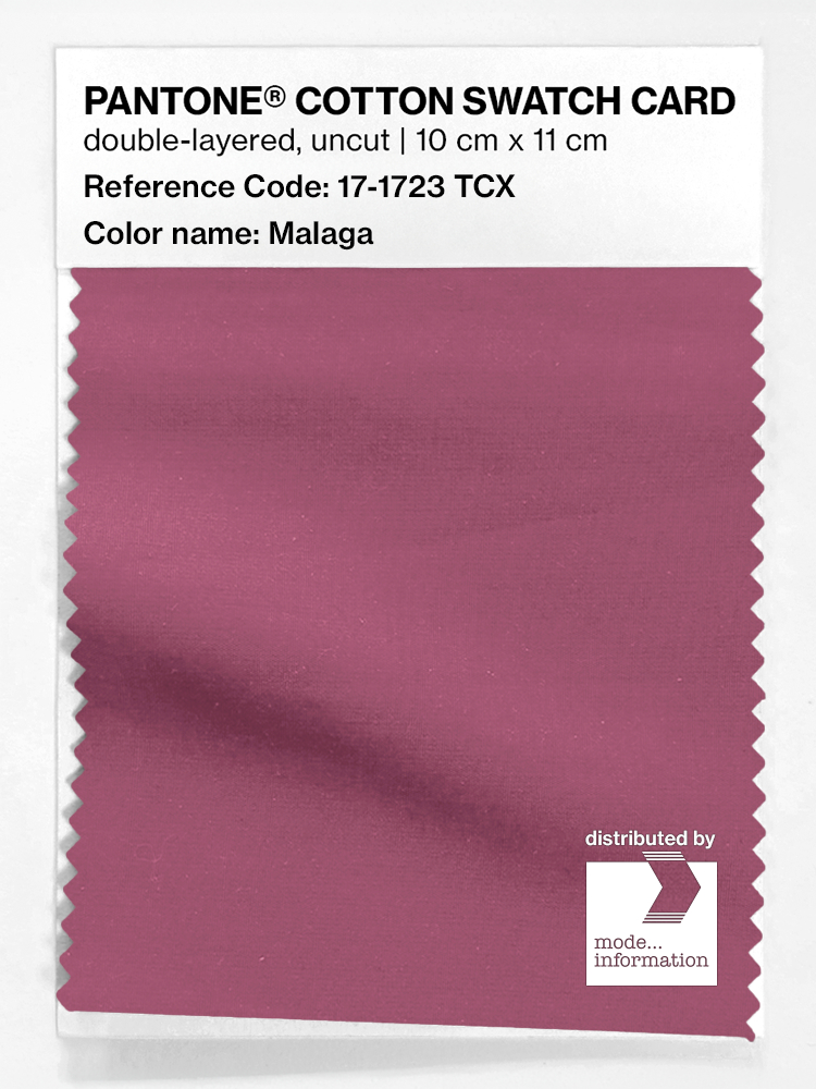 Product image 1 of the product “PANTONE® COTTON SWATCH CARD 17-1723 TCX Malaga ”