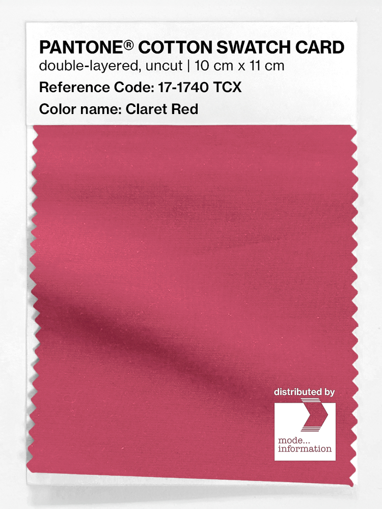 Artikelbild 1 des Artikels “PANTONE® COTTON SWATCH CARD 17-1740 TCX Claret Red “