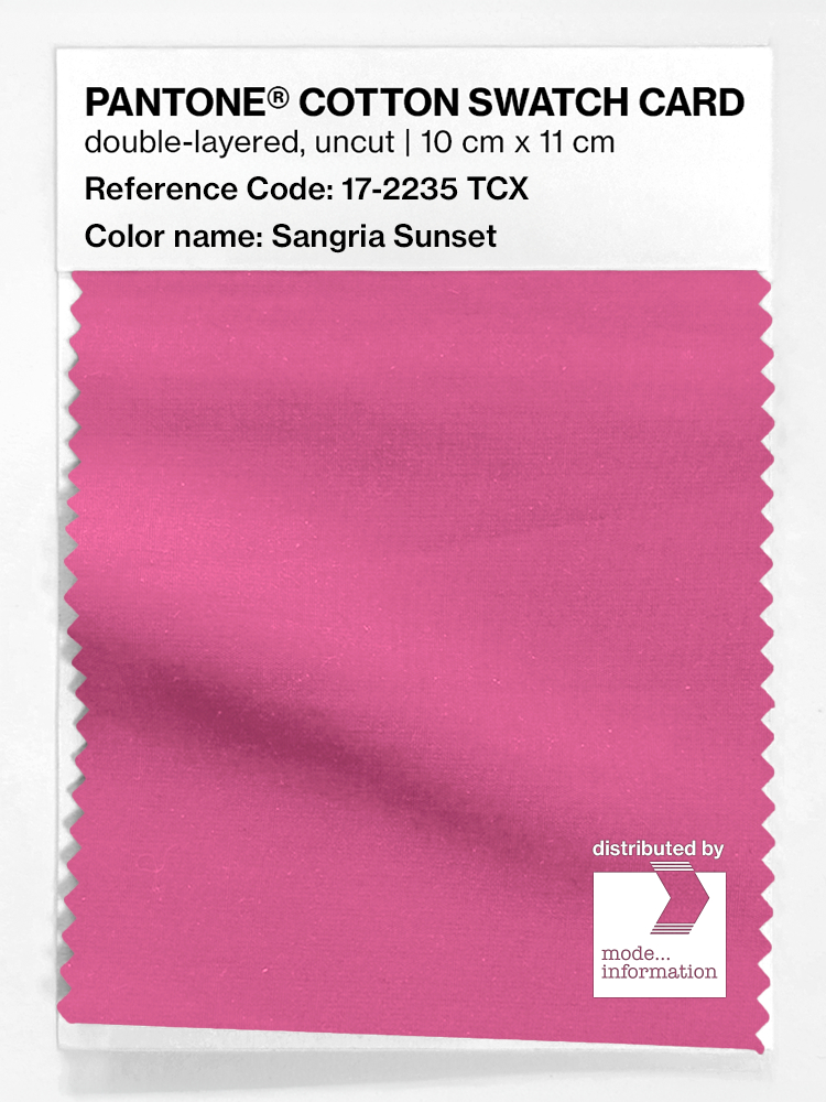 Product image 1 of the product “PANTONE® COTTON SWATCH CARD 17-2235 TCX Sangria Sunset ”