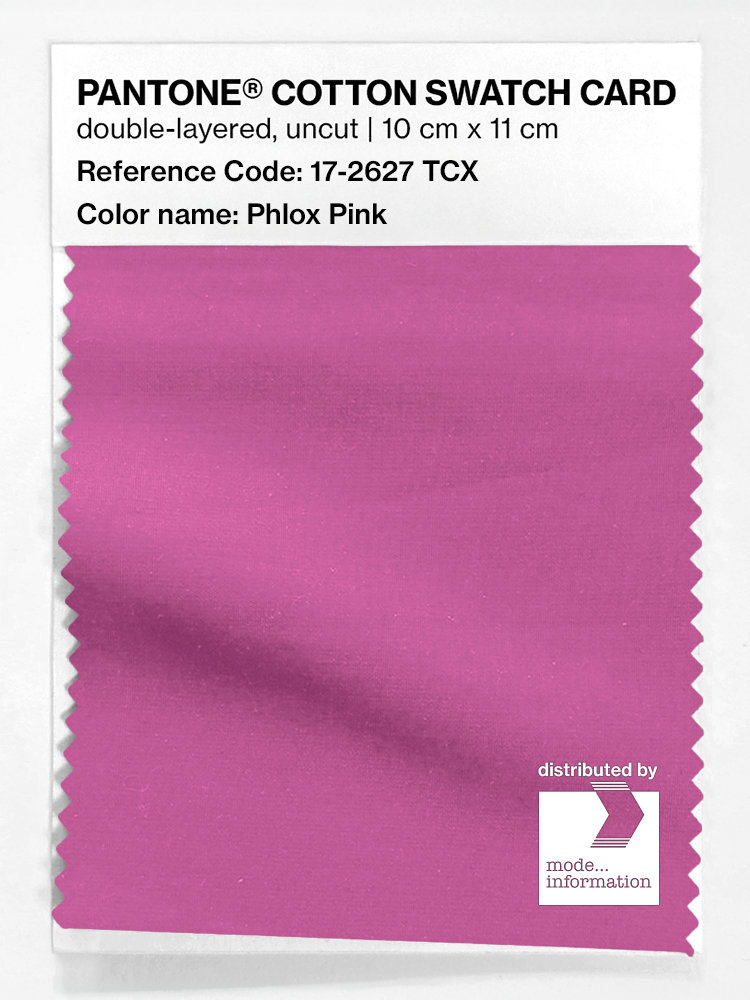 Product image 1 of the product “PANTONE® COTTON SWATCH CARD 17-2627 TCX Phlox Pink ”
