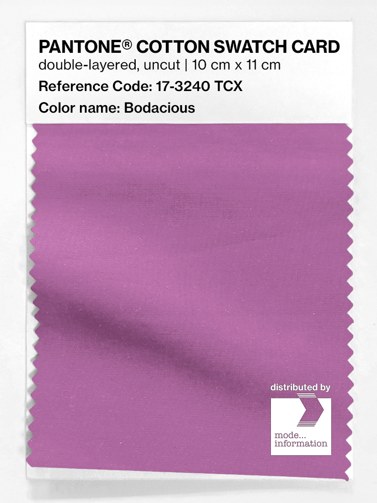 Product image 1 of the product “PANTONE® COTTON SWATCH CARD 17-3240 TCX Bodacious ”