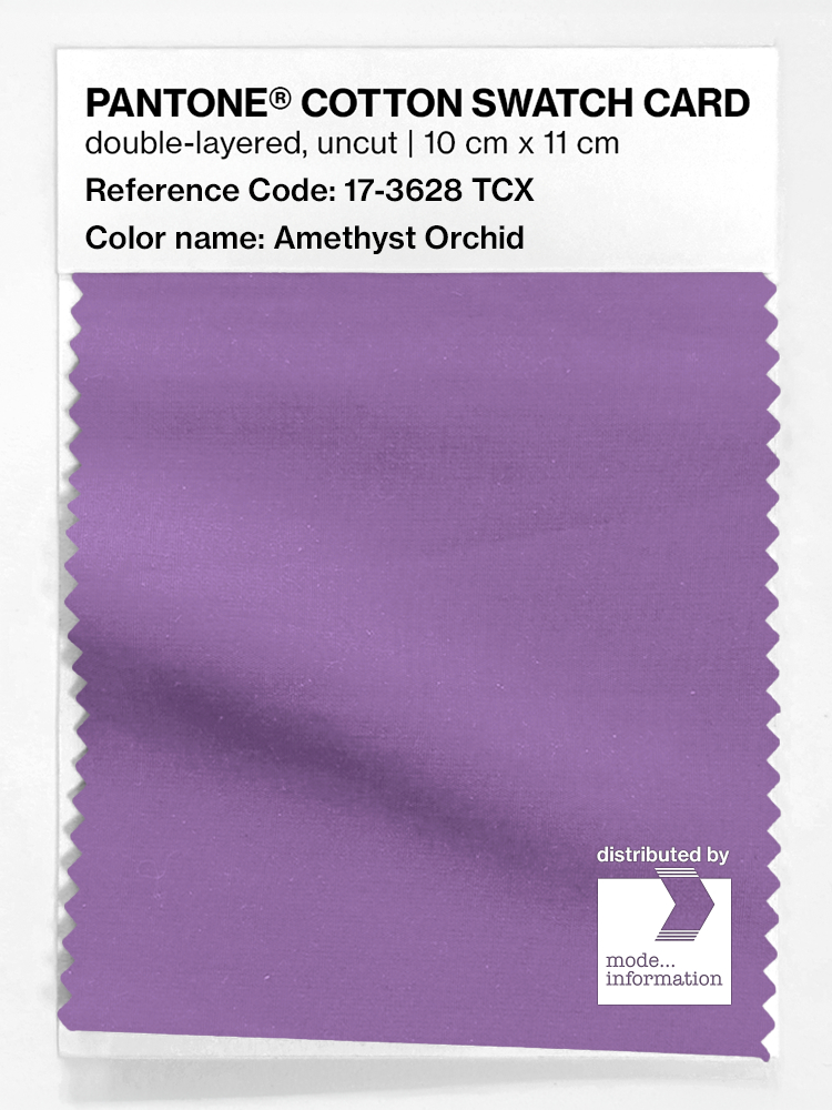 Product image 1 of the product “PANTONE® COTTON SWATCH CARD 17-3628 TCX Amethyst Orchid ”