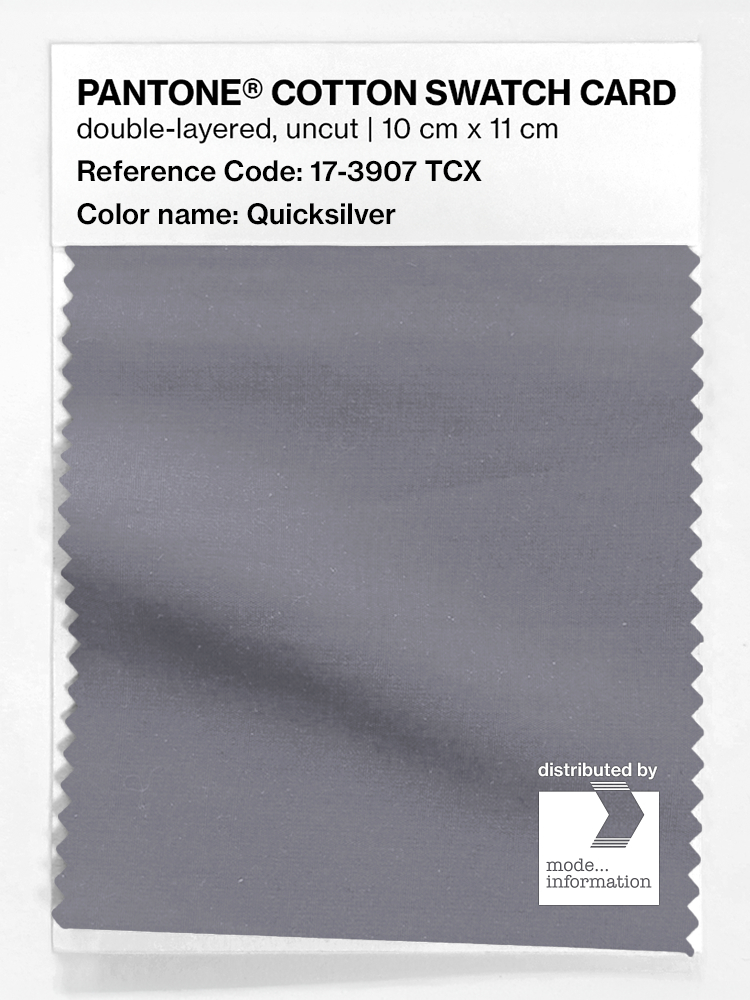 Product image 1 of the product “PANTONE® COTTON SWATCH CARD 17-3907 TCX Quicksilver ”