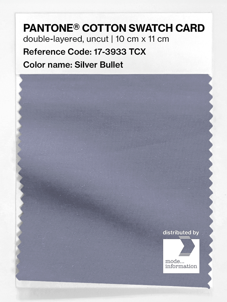 Product image 1 of the product “PANTONE® COTTON SWATCH CARD 17-3933 TCX Silver Bullet ”