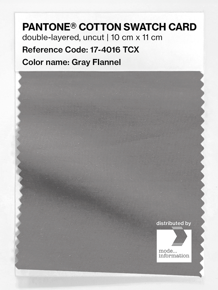 Product image 1 of the product “PANTONE® COTTON SWATCH CARD 17-4016 TCX Gray Flannel ”