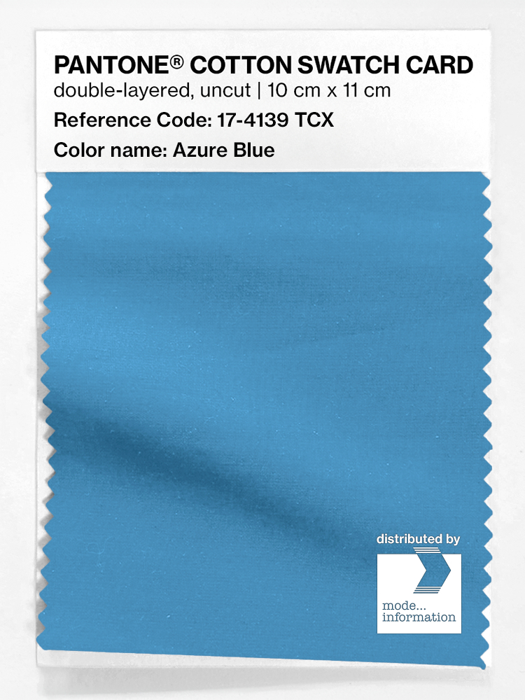 Product image 1 of the product “PANTONE® COTTON SWATCH CARD 17-4139 TCX Azure Blue ”