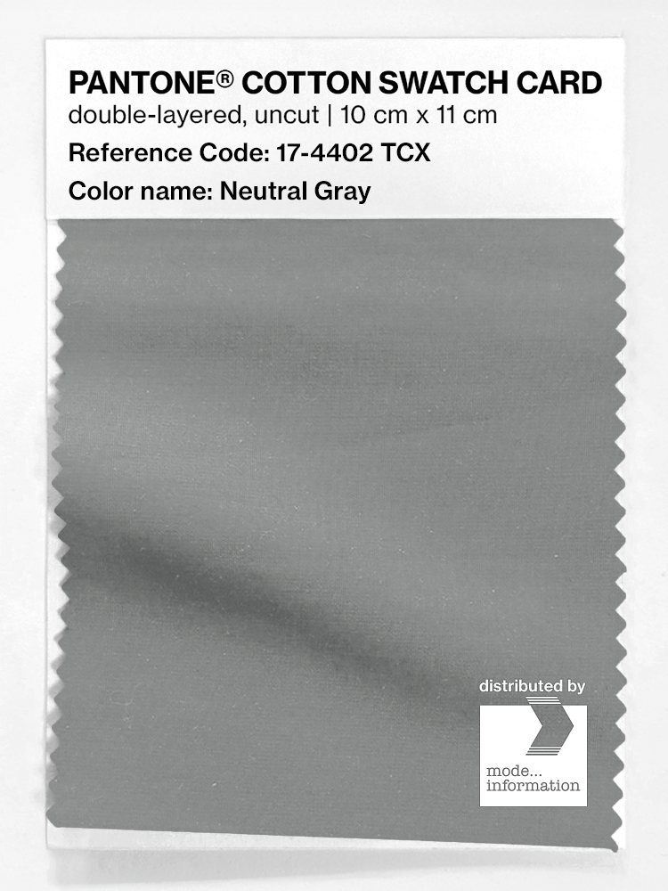 Product image 1 of the product “PANTONE® COTTON SWATCH CARD 17-4402 TCX Neutral Gray ”