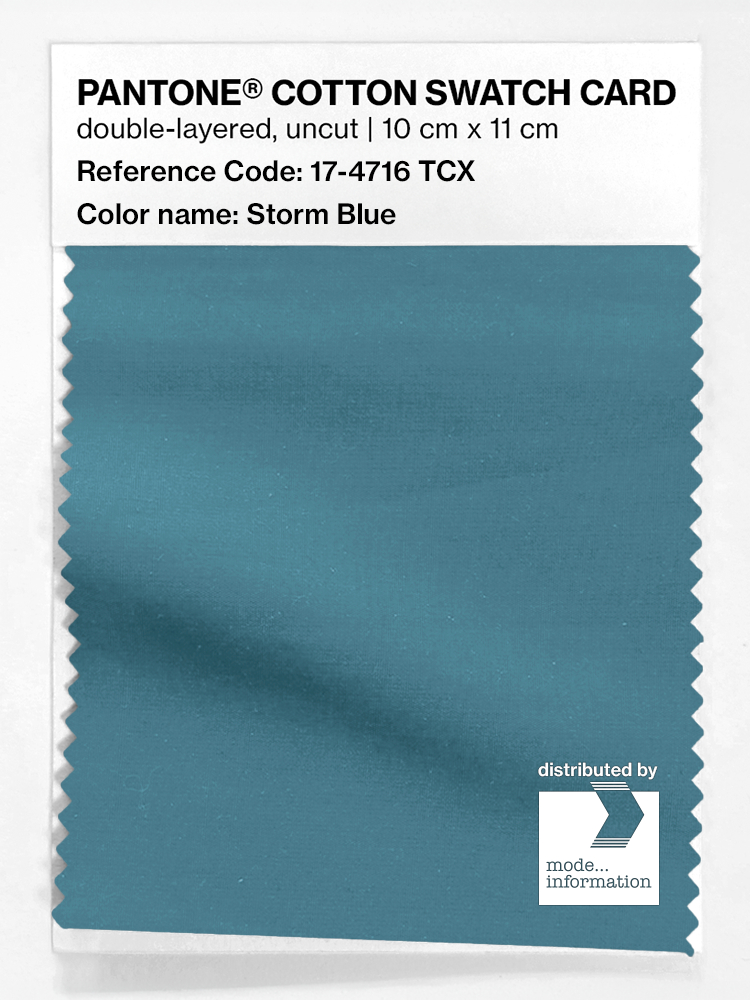 Product image 1 of the product “PANTONE® COTTON SWATCH CARD 17-4716 TCX Storm Blue ”