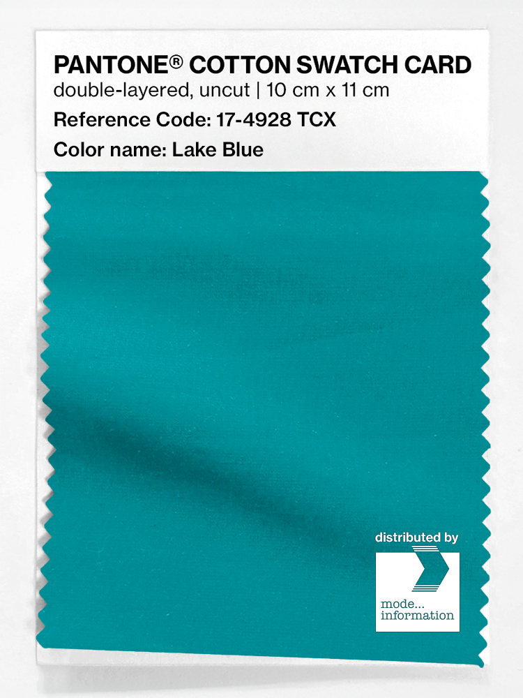 Product image 1 of the product “PANTONE® COTTON SWATCH CARD 17-4928 TCX Lake Blue ”