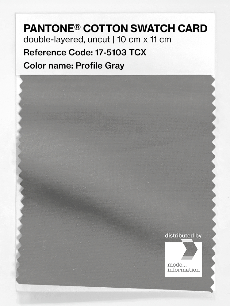 Product image 1 of the product “PANTONE® COTTON SWATCH CARD 17-5103 TCX Profile Gray ”