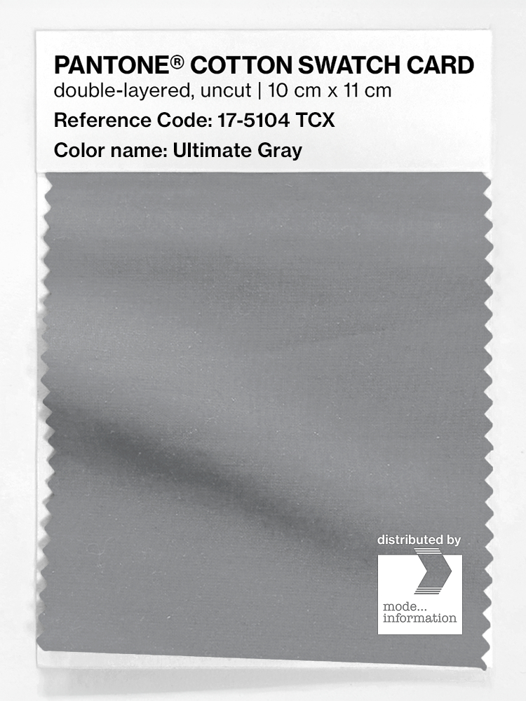 Product image 1 of the product “PANTONE® COTTON SWATCH CARD 17-5104 TCX Ultimate Gray ”
