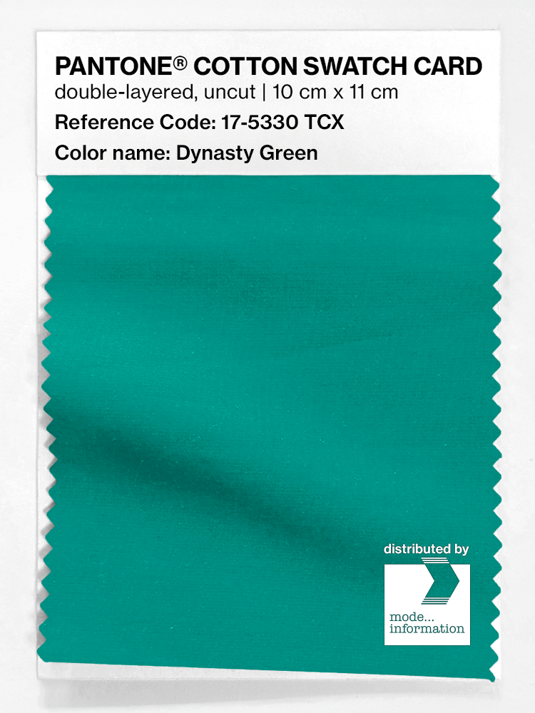 Product image 1 of the product “PANTONE® COTTON SWATCH CARD 17-5330 TCX Dynasty Green ”