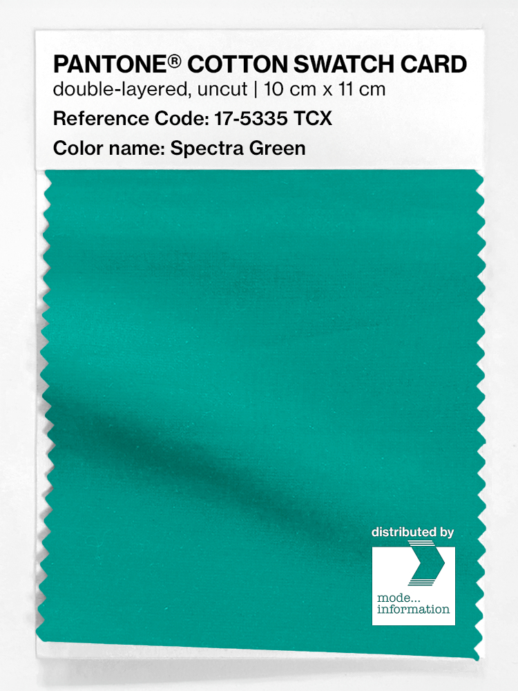 Product image 1 of the product “PANTONE® COTTON SWATCH CARD 17-5335 TCX Spectra Green ”