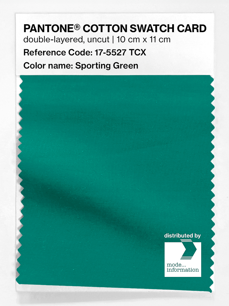 Product image 1 of the product “PANTONE® COTTON SWATCH CARD 17-5527 TCX Sporting Green ”