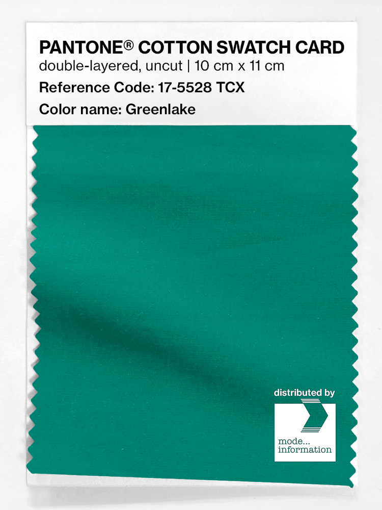 Product image 1 of the product “PANTONE® COTTON SWATCH CARD 17-5528 TCX Greenlake ”
