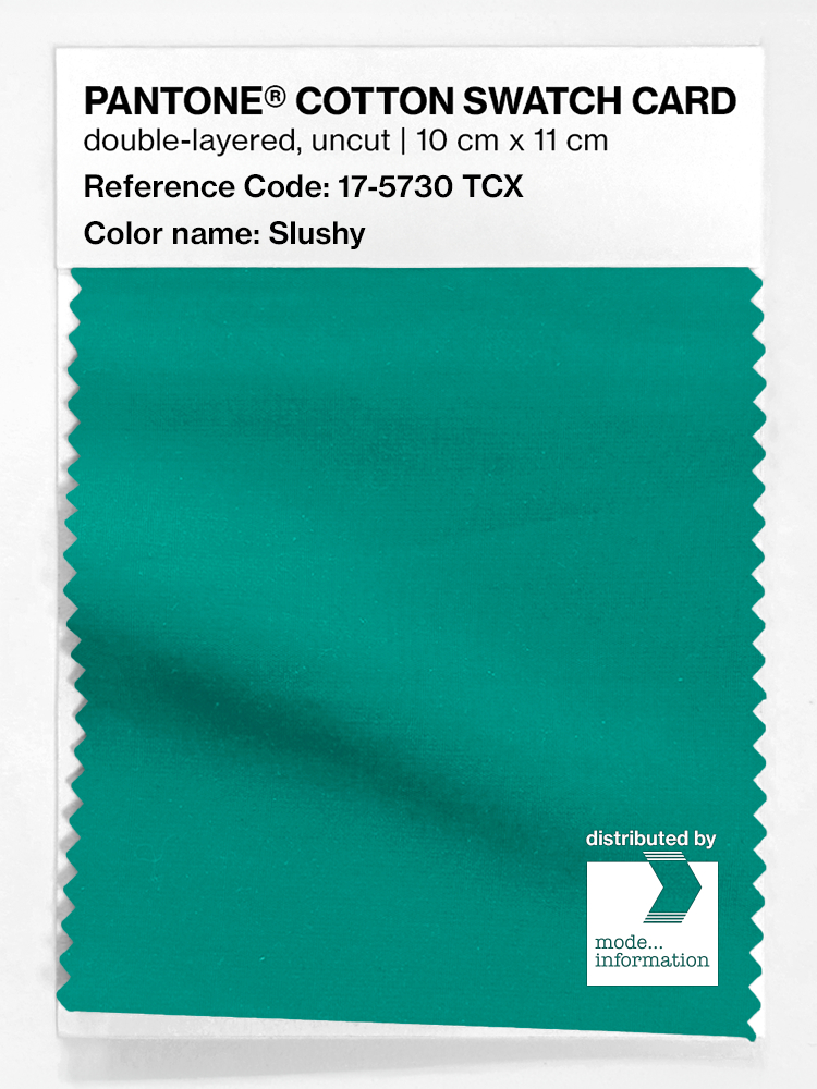 Product image 1 of the product “PANTONE® COTTON SWATCH CARD 17-5730 TCX Slushy ”
