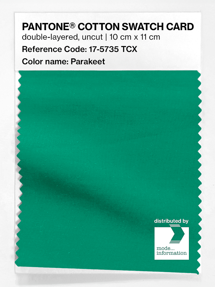 Artikelbild 1 des Artikels “PANTONE® COTTON SWATCH CARD 17-5735 TCX Parakeet “