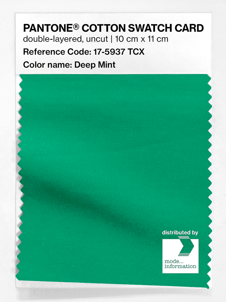 Product image 1 of the product “PANTONE® COTTON SWATCH CARD 17-5937 TCX Deep Mint ”