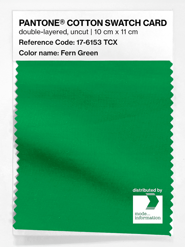 Product image 1 of the product “PANTONE® COTTON SWATCH CARD 17-6153 TCX Fern Green ”